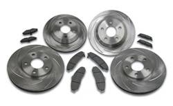 SSBC Performance Brakes - SSBC Performance Brakes A2361018 Rotor Kit - Short Stop - Turbo Slotted Rotor & Pad Kit - Image 1