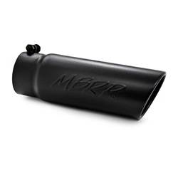 MBRP Exhaust - MBRP Exhaust T5112BLK Angled Rolled End Exhaust Tip - Image 1