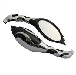 CIPA Mirrors - CIPA Mirrors 01919 Motorcycle Flame Mirror Kit - Image 1