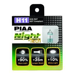 PIAA - PIAA 10711 H11 Night-Tech Replacement Bulb - Image 1