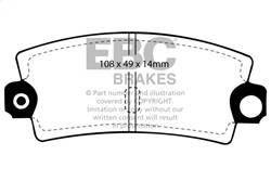 EBC Brakes - EBC Brakes DP3189C Redstuff Ceramic Low Dust Brake Pads - Image 1