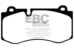 EBC Brakes - EBC Brakes DP31943C Redstuff Ceramic Low Dust Brake Pads - Image 1