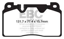 EBC Brakes - EBC Brakes DP32168C Redstuff Ceramic Low Dust Brake Pads - Image 1