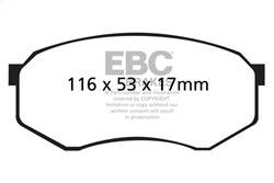EBC Brakes - EBC Brakes DP41317R Yellowstuff Street And Track Brake Pads - Image 1
