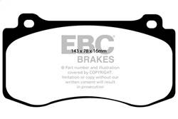 EBC Brakes - EBC Brakes DP31764C Redstuff Ceramic Low Dust Brake Pads - Image 1