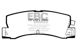 EBC Brakes - EBC Brakes DP3629C Redstuff Ceramic Low Dust Brake Pads - Image 1