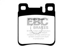 EBC Brakes - EBC Brakes DP3887C Redstuff Ceramic Low Dust Brake Pads - Image 1