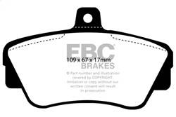 EBC Brakes - EBC Brakes DP3838C Redstuff Ceramic Low Dust Brake Pads - Image 1