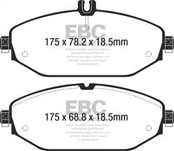 EBC Brakes - EBC Brakes DP32214C Redstuff Ceramic Low Dust Brake Pads - Image 1