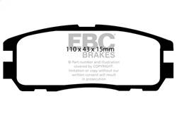 EBC Brakes - EBC Brakes DP6974 6000 Series Greenstuff Truck/SUV Brakes Disc Pads - Image 1