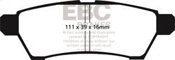 EBC Brakes - EBC Brakes UD1100 Ultimax OEM Replacement Brake Pads - Image 1