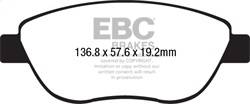 EBC Brakes - EBC Brakes DP32212C Redstuff Ceramic Low Dust Brake Pads - Image 1