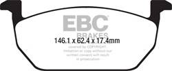 EBC Brakes - EBC Brakes DP32225C Redstuff Ceramic Low Dust Brake Pads - Image 1