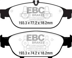 EBC Brakes - EBC Brakes DP32169C Redstuff Ceramic Low Dust Brake Pads - Image 1