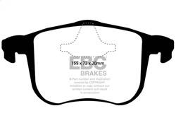 EBC Brakes - EBC Brakes DP31416C Redstuff Ceramic Low Dust Brake Pads - Image 1