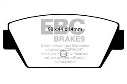 EBC Brakes - EBC Brakes DP3576C Redstuff Ceramic Low Dust Brake Pads - Image 1