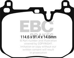 EBC Brakes - EBC Brakes DP32271C Redstuff Ceramic Low Dust Brake Pads - Image 1