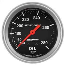 AutoMeter - AutoMeter 3441 Sport-Comp Mechanical Oil Temperature Gauge - Image 1