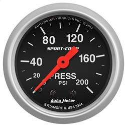 AutoMeter - AutoMeter 3334 Sport-Comp Mechanical Pressure Gauge - Image 1