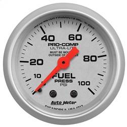 AutoMeter - AutoMeter 4312 Ultra-Lite Mechanical Fuel Pressure Gauge - Image 1