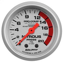 AutoMeter - AutoMeter 4328 Ultra-Lite Mechanical Nitrous Pressure Gauge - Image 1
