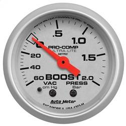 AutoMeter - AutoMeter 4303-M Ultra-Lite Mechanical Boost/Vacuum Gauge - Image 1