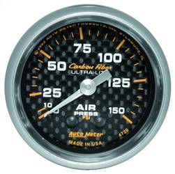 AutoMeter - AutoMeter 4720 Carbon Fiber Mechanical Air Pressure Gauge - Image 1