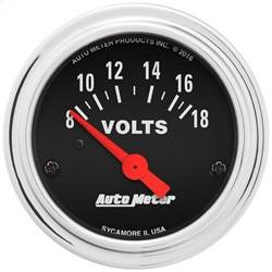 AutoMeter - AutoMeter 2592 Traditional Chrome Electric Voltmeter Gauge - Image 1