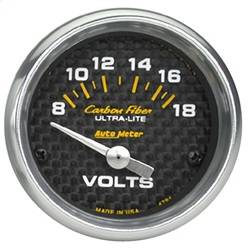 AutoMeter - AutoMeter 4791 Carbon Fiber Electric Voltmeter Gauge - Image 1