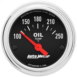 AutoMeter - AutoMeter 2542 Traditional Chrome Electric Oil Temperature Gauge - Image 1