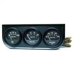 AutoMeter - AutoMeter 2348 Autogage Black Oil/Volt/Water Black Console - Image 1