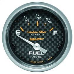 AutoMeter - AutoMeter 4714 Carbon Fiber Electric Fuel Level Gauge - Image 1