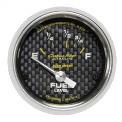 AutoMeter - AutoMeter 4718 Carbon Fiber Electric Fuel Level Gauge - Image 1