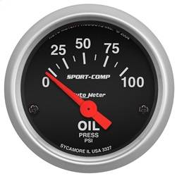 AutoMeter - AutoMeter 3327 Sport-Comp Electric Oil Pressure Gauge - Image 1