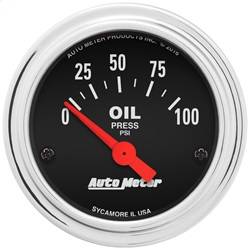 AutoMeter - AutoMeter 2522 Traditional Chrome Electric Oil Pressure Gauge - Image 1