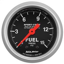 AutoMeter - AutoMeter 3311 Sport-Comp Mechanical Fuel Pressure Gauge - Image 1