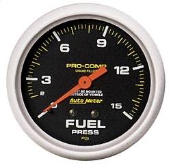 AutoMeter - AutoMeter 5411 Pro-Comp Liquid-Filled Mechanical Fuel Pressure Gauge - Image 1