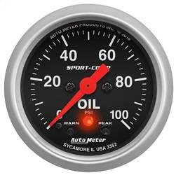 AutoMeter - AutoMeter 3352 Sport-Comp Electric Oil Pressure Gauge - Image 1