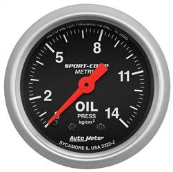 AutoMeter - AutoMeter 3322-J Sport-Comp Mechanical Metric Oil Pressure Gauge - Image 1