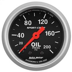 AutoMeter - AutoMeter 3322 Sport-Comp Mechanical Oil Pressure Gauge - Image 1