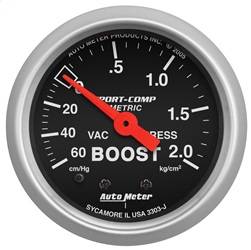 AutoMeter - AutoMeter 3303-J Sport-Comp Mechanical Metric Boost/Vacuum Gauge - Image 1