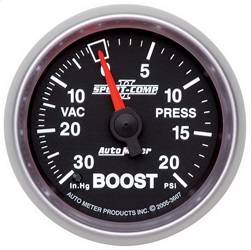 AutoMeter - AutoMeter 3607 Sport-Comp II Mechanical Boost/Vacuum Gauge - Image 1