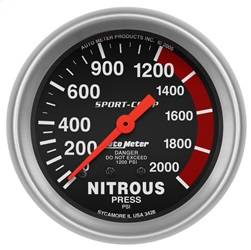 AutoMeter - AutoMeter 3428 Sport-Comp Mechanical Nitrous Pressure Gauge - Image 1