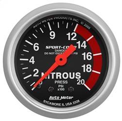 AutoMeter - AutoMeter 3328 Sport-Comp Mechanical Nitrous Pressure Gauge - Image 1