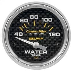 AutoMeter - AutoMeter 4737-M Carbon Fiber Electric Water Temperature Gauge - Image 1