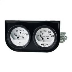 AutoMeter - AutoMeter 2323 Autogage White Oil/Water Gauge Black Console - Image 1