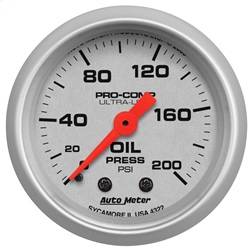 AutoMeter - AutoMeter 4322 Ultra-Lite Mechanical Oil Pressure Gauge - Image 1