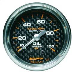 AutoMeter - AutoMeter 4721 Carbon Fiber Mechanical Oil Pressure Gauge - Image 1