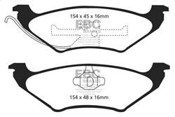 EBC Brakes - EBC Brakes DP41625R Yellowstuff Street And Track Brake Pads - Image 1