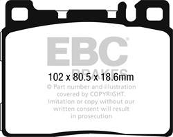 EBC Brakes - EBC Brakes DP42280R Yellowstuff Street And Track Brake Pads - Image 1